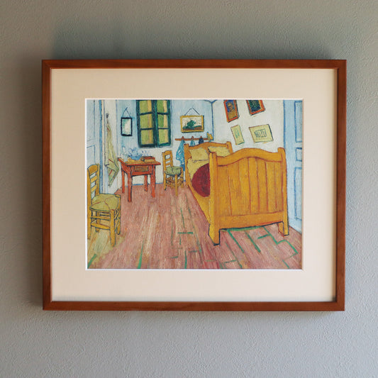 フィンセント・ファン・ゴッホ 「アルルの寝室(第1バージョン)」アートポスター(フレーム付き)1