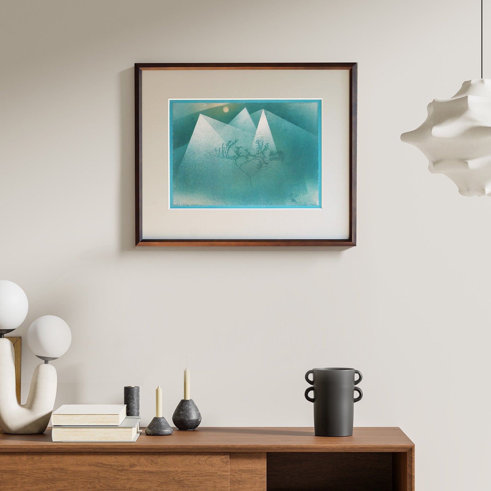 絵画 Winter Mountains パウル・クレー「冬の山」アートポスター（フレーム付き