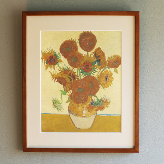 フィンセント・ファン・ゴッホ 「15輪のひまわり ロンドン・ナショナル・ギャラリー版(4枚目)」アートポスター(フレーム付き)1