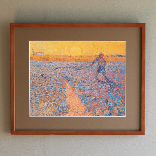 フィンセント・ファン・ゴッホ 「種を蒔く人」アートポスター(フレーム付き)1