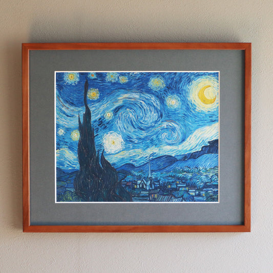フィンセント・ファン・ゴッホ 「星月夜」アートポスター(フレーム付き)1