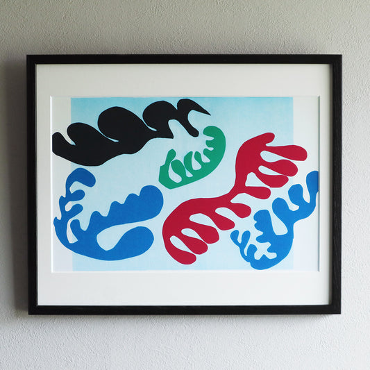 アンリ・マティス 版画集『ジャズ』「礁湖_3」 アートポスター(フレーム付き) / Henri Matisse “Jazz / The Lagoon” Art Frame1