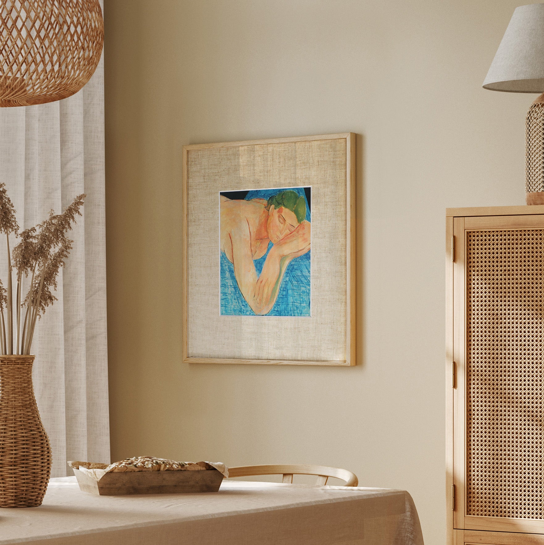アンリ・マティス 「夢 1935」アートポスター（フレーム付き） / Henri Matisse “La Réve 1935” Art Frame