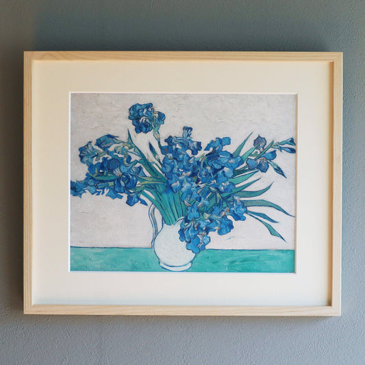 フィンセント・ファン・ゴッホ 「ヴァイオレットのアイリスの花瓶」アートポスター(フレーム付き)1