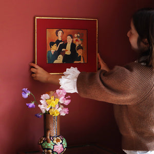 マリー・ローランサン 「芸術家仲間：アポリネールとその友人たち」アートポスター（ヴィンテージフレーム付き）絵画・名画［額入り］0