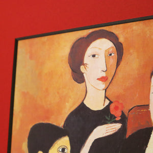 マリー・ローランサン 「芸術家仲間：アポリネールとその友人たち」アートポスター（ヴィンテージフレーム付き）絵画・名画［額入り］3