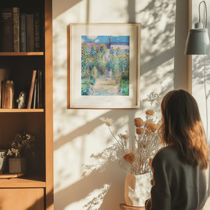 クロード・モネ 「ヴェトゥイユの画家の庭」アートポスター（フレーム付き） / Claude Monet“The Artist's Garden at Vétheuil”名画・絵画［額入り］0