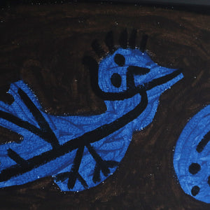 パウル・クレー「青い鳥とカボチャ」アートポスター（フレーム付き） / Paul Klee “Blue-Bird-Pumpkin” 絵画・名画［額入り4