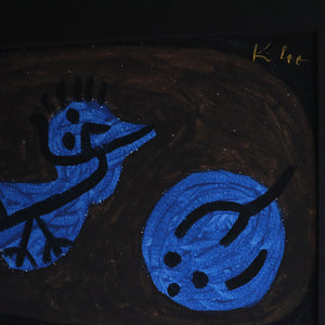 パウル・クレー「青い鳥とカボチャ」アートポスター（フレーム付き） / Paul Klee “Blue-Bird-Pumpkin” 絵画・名画［額入り7