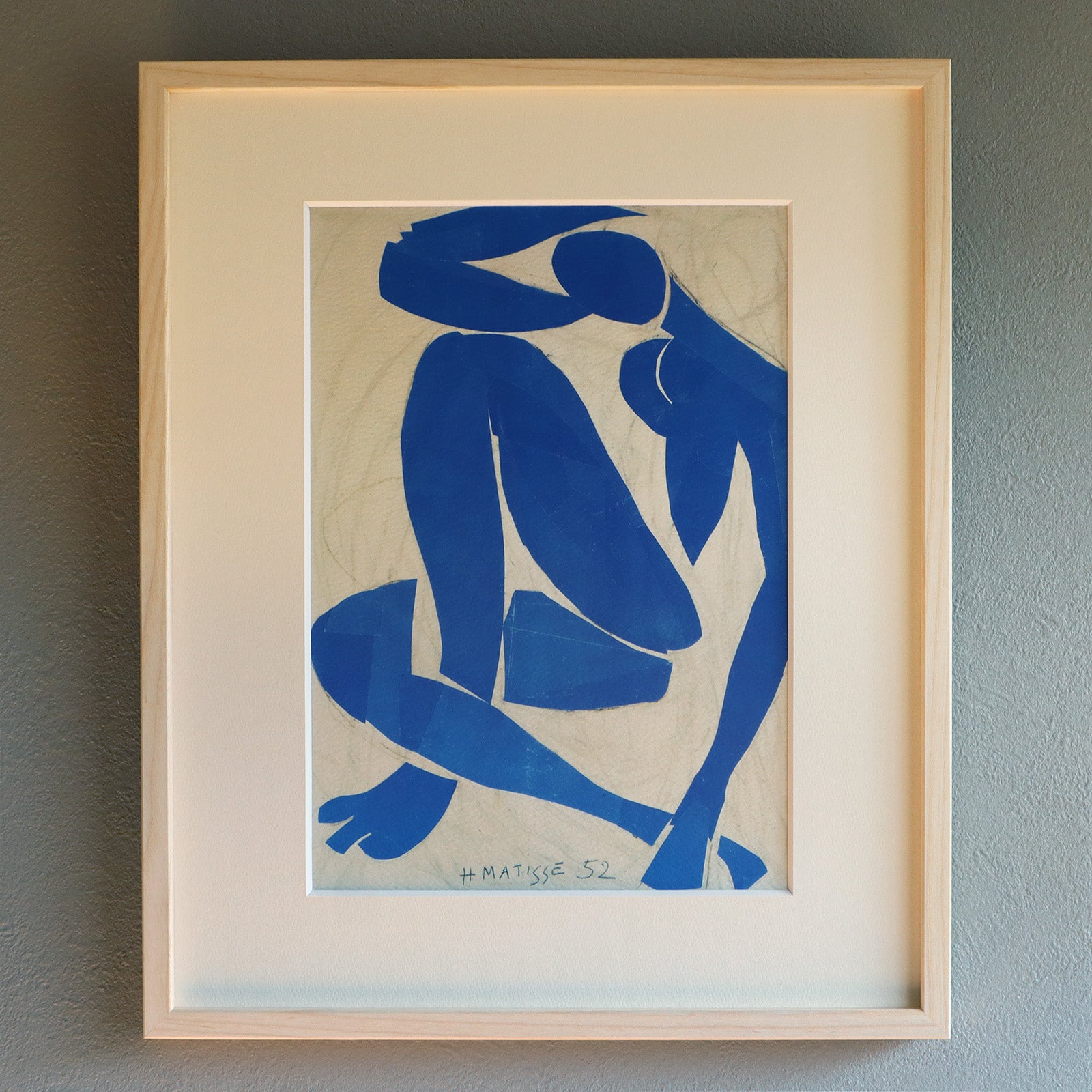 アンリ・マティス 「ブルーヌードⅣ」アートポスター（フレーム付き） / Henri Matisse “Blue Nude Ⅳ” 絵画・名画［額入り］0