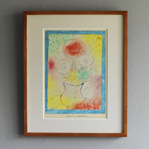 パウル・クレー「花のグラス」アートポスター（フレーム付き） / Paul Klee “Blumenglas” 絵画・名画［額入り］1