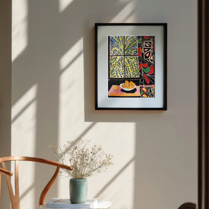 アンリ・マティス 「エジプトのカーテンのある室内」アートポスター（フレーム付き） /  Henri Matisse “Interior with Egyptian Curtain” 絵画・名画［額入り］0