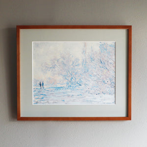 クロード・モネ 「ジヴェルニーの霜 1885年」アートポスター（フレーム付き） / Claude Monet“Frost at Giverny 1885”名画・絵画［額入り］1