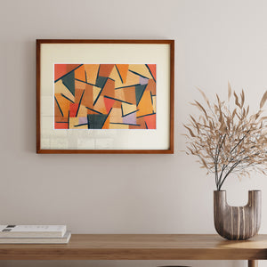 パウル・クレー「なだめられた戦闘」アートポスター（フレーム付き） / Paul Klee “Harmonized struggle” 絵画・名画［額入り］0