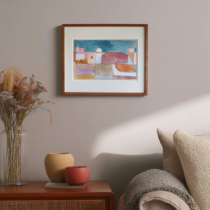 パウル・クレー「ラクダとロバのいるカイラン」アートポスター（フレーム付き） / Paul Klee “Kairuan mit den Kamelen und dem Esel (1916)” 絵画・名画［額入り］0