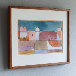 パウル・クレー「ラクダとロバのいるカイラン」アートポスター（フレーム付き） / Paul Klee “Kairuan mit den Kamelen und dem Esel (1916)” 絵画・名画［額入り］2