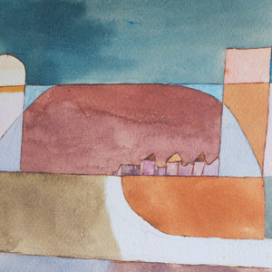 パウル・クレー「ラクダとロバのいるカイラン」アートポスター（フレーム付き） / Paul Klee “Kairuan mit den Kamelen und dem Esel (1916)” 絵画・名画［額入り］