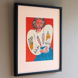 アンリ・マティス 「ルーマニアのブラウス」アートポスター（フレーム付き） / Henri Matisse “La blouse roumaine”名画・絵画［額入り］2