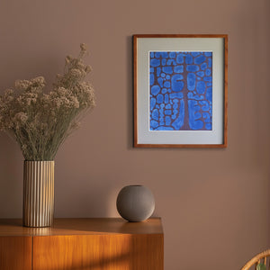 パウル・クレー「夜遅く森の向こうを眺める」アートポスター（フレーム付き） / Paul Klee “Late Evening Looking Out of the Woods (1937)” 絵画・名画［額入り］0