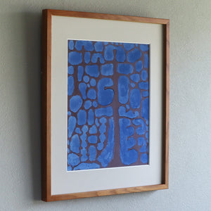 パウル・クレー「夜遅く森の向こうを眺める」アートポスター（フレーム付き） / Paul Klee “Late Evening Looking Out of the Woods (1937)” 絵画・名画［額入り］2