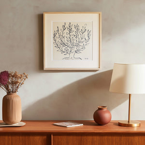 アンリ・マティス 「低木」アートポスター（フレーム付き） / Henri Matisse “Le platane.” 絵画・名画［額入り］000