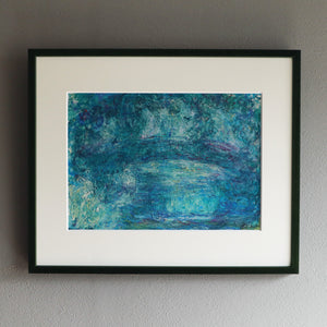 クロード・モネ 「日本の橋 (1918-1924)」アートポスター（フレーム付き） / Claude Monet“Le pont japonais (1918-1924)”名画・絵画［額入り］1