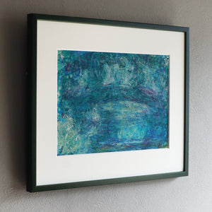 クロード・モネ 「日本の橋 (1918-1924)」アートポスター（フレーム付き） / Claude Monet“Le pont japonais (1918-1924)”名画・絵画［額入り］2