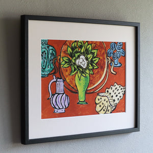 アンリ・マティス 「マグノリアのある静物」アートポスター（フレーム付き） /  Henri Matisse “Nature morte au magnolia 1941” 絵画・名画［額入り］2