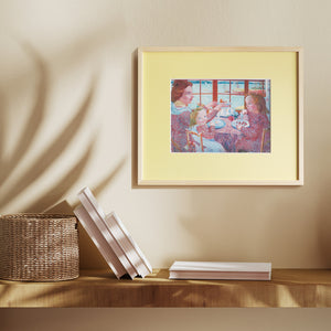 モーリス・ドニ 「朝食」アートポスター（フレーム付き）_絵画・名画［額入り］0