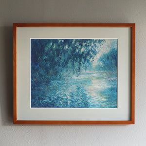 クロード・モネ 「ジヴェルニー近郊のセーヌ川の朝」アートポスター（フレーム付き） / Claude Monet“Morning on the Seine, near Giverny”名画・絵画［額入り］1