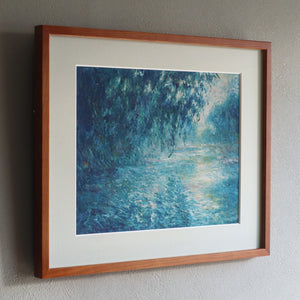 クロード・モネ 「ジヴェルニー近郊のセーヌ川の朝」アートポスター（フレーム付き） / Claude Monet“Morning on the Seine, near Giverny”名画・絵画［額入り］2