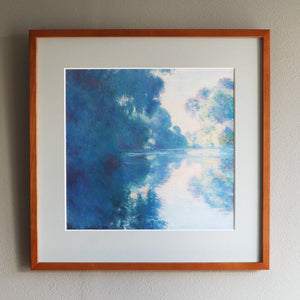 クロード・モネ 「セーヌ川の朝」アートポスター（フレーム付き） / Claude Monet“Morning on the Seine”名画・絵画［額入り］1