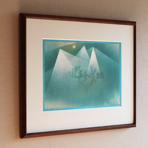 パウル・クレー「冬の山」アートポスター（フレーム付き） / Paul Klee “Mountains in Winte”絵画・名画［額入り］2