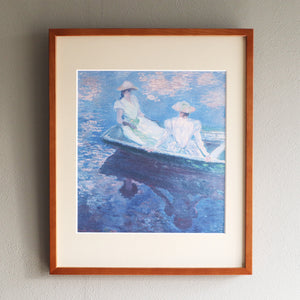 クロード・モネ 「舟遊び」アートポスター（フレーム付き） / Claude Monet“On the Boat”名画・絵画［額入り］1