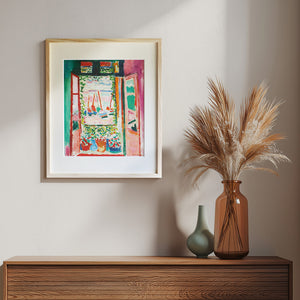 アンリ・マティス 「コリウールの開かれた窓」アートポスター（フレーム付き） /  Henri Matisse “The Open Window, Collioure (1905)” 絵画・名画［額入り］0