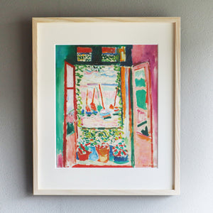 アンリ・マティス 「コリウールの開かれた窓」アートポスター（フレーム付き） /  Henri Matisse “The Open Window, Collioure (1905)” 絵画・名画［額入り］1