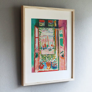 アンリ・マティス 「コリウールの開かれた窓」アートポスター（フレーム付き） /  Henri Matisse “The Open Window, Collioure (1905)” 絵画・名画［額入り］2