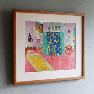 アンリ・マティス 「薔薇色のアトリエ」アートポスター（フレーム付き） /  Henri Matisse “The Pink Studio” 絵画・名画［額入り］2