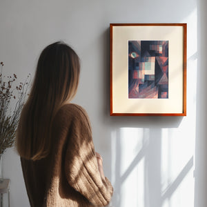 パウル・クレー「抽象。赤と緑のグラデーション 」アートポスター（フレーム付き） / Paul Klee “Abstract. Red and Green Gradation” 絵画・名画［額入り］00