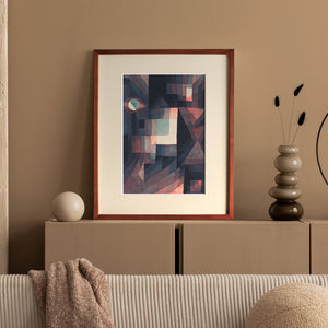 パウル・クレー「抽象。赤と緑のグラデーション 」アートポスター（フレーム付き） / Paul Klee “Abstract. Red and Green Gradation” 絵画・名画［額入り］1