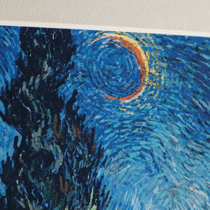 フィンセント・ファン・ゴッホ 「糸杉と星の見える道（夜のプロヴァンスの田舎道）」アートポスター（フレーム付き）5