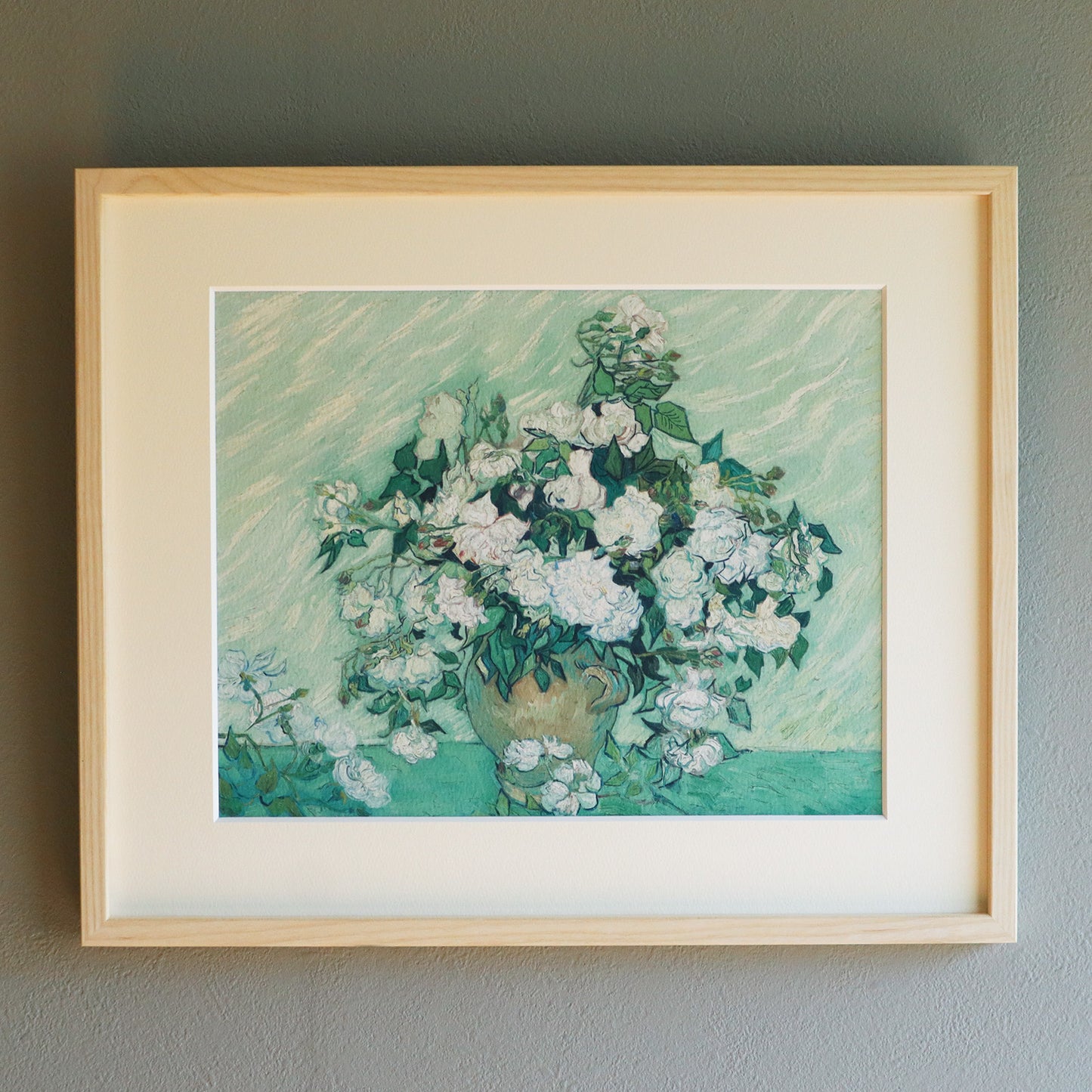 フィンセント・ファン・ゴッホ 「薔薇」アートポスター（フレーム付き） / Vincent van Gogh “Roses”名画・絵画［額入り］1