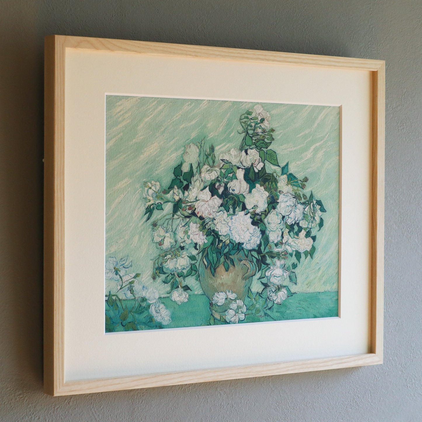 フィンセント・ファン・ゴッホ 「薔薇」アートポスター（フレーム付き） / Vincent van Gogh “Roses”名画・絵画［額入り］2