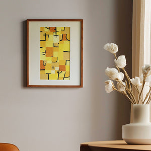 パウル・クレー「黄色の評示」アートポスター（フレーム付き） / Paul Klee “Signs In Yellow (1937)” 絵画・名画［額入り］0
