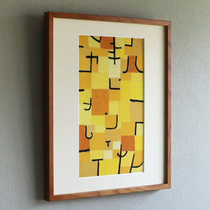 パウル・クレー「黄色の評示」アートポスター（フレーム付き） / Paul Klee “Signs In Yellow (1937)” 絵画・名画［額入り］2