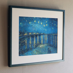 フィンセント・ファン・ゴッホ 「ローヌ川の星月夜」アートポスター（フレーム付き）2