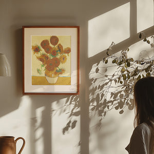 フィンセント・ファン・ゴッホ 「15輪のひまわり ロンドン・ナショナル・ギャラリー版（4枚目）」アートポスター（フレーム付き）0