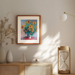 クロード・モネ 「ひまわり」アートポスター（フレーム付き） / Claude Monet“Bouquet of Sunflowers”名画・絵画［額入り］0