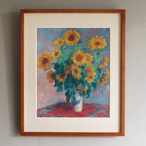 クロード・モネ 「ひまわり」アートポスター（フレーム付き） / Claude Monet“Bouquet of Sunflowers”名画・絵画［額入り］1