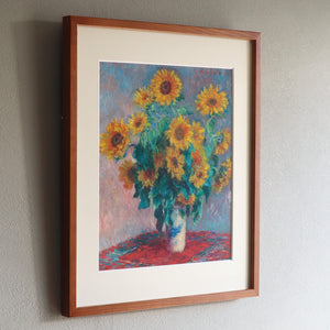 クロード・モネ 「ひまわり」アートポスター（フレーム付き） / Claude Monet“Bouquet of Sunflowers”名画・絵画［額入り］2